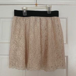 Forever21 Cream Lace Skirt